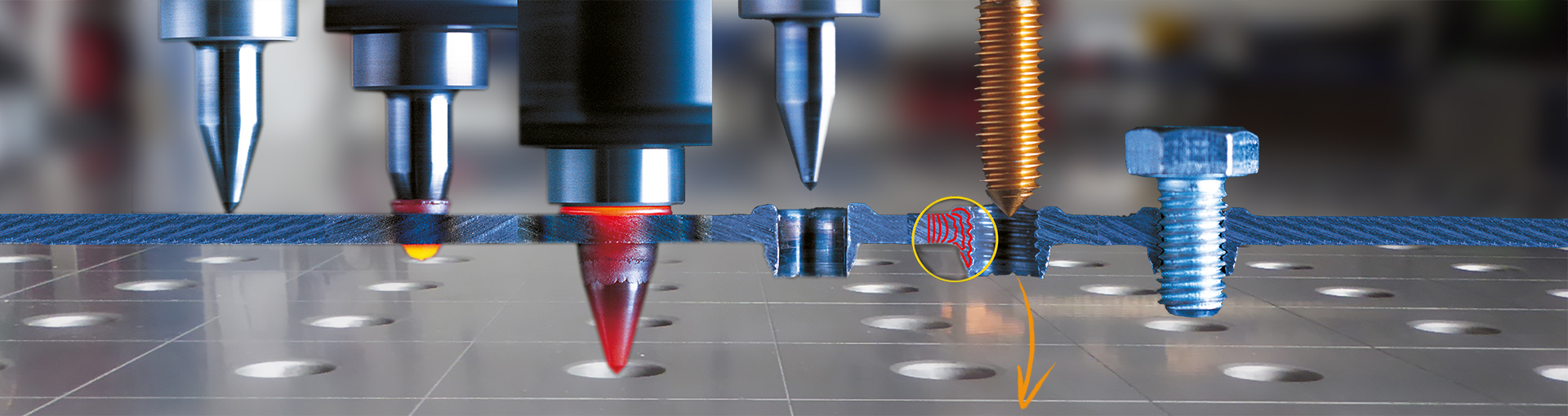 Centerdrill, Flowdrill, Fließbohrer, Fließbohren, Fliesslochformen